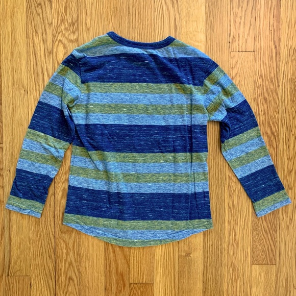 XS (4/5) Cat & Jack LS Striped Pocket T-shirt EUC - Picture 2 of 4